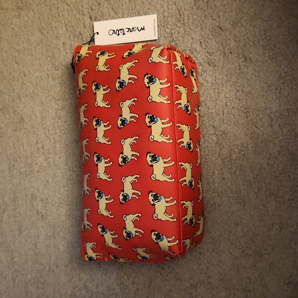 Marc Tetro Red Pug Pouch Bag Case
